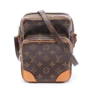 LOUIS VUITTON Authentic Brown Monogram Leather Shoulder Bag